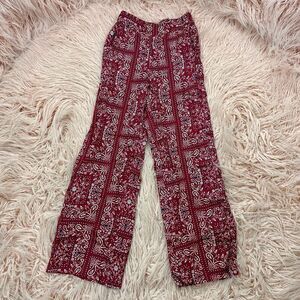 Women’s Small Red Palazzo Pants